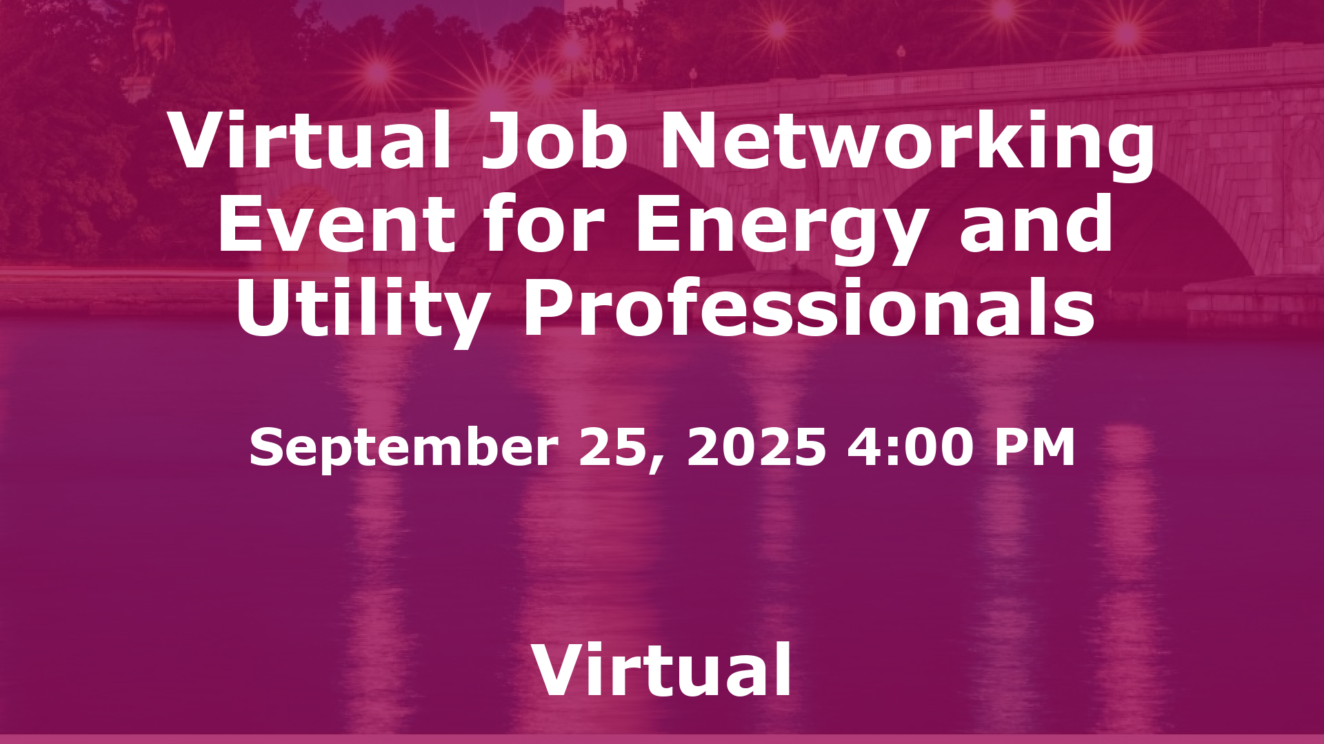 Virtual Job Networking Event for Energy and Utility Professionals event image